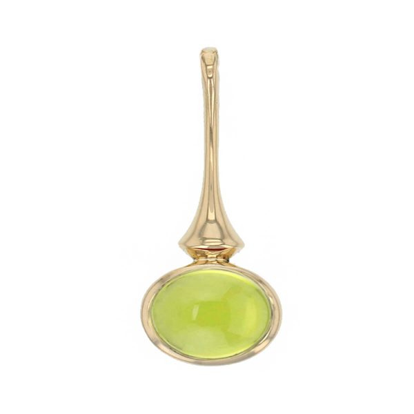 Oval Peridot 18ct Yellow Gold Pendant