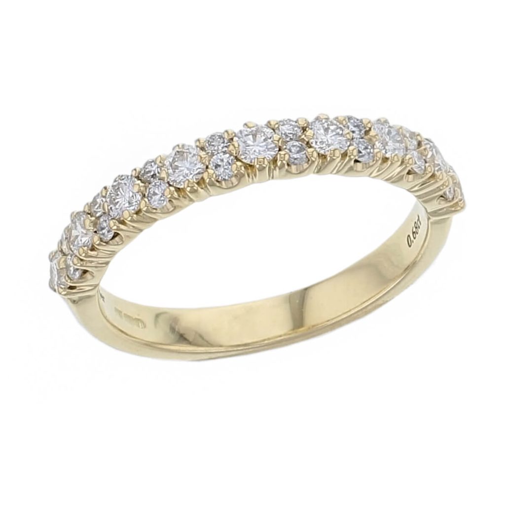 Claw Set Diamond 18ct Yellow Gold Ring