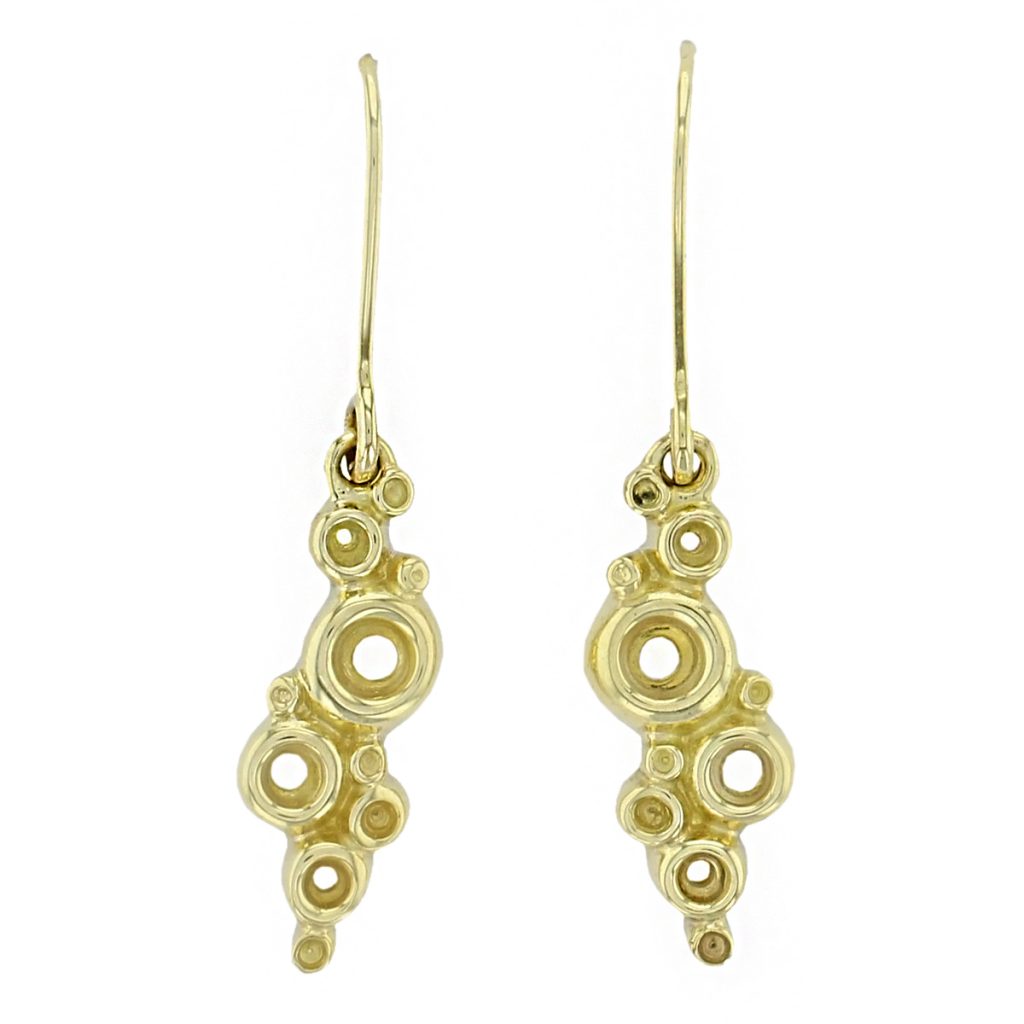 Fizz 18ct yellow gold drop earrings