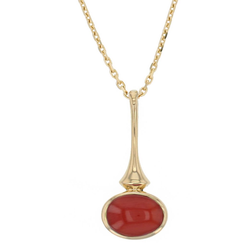 18ct yellow gold orange oval cut cabochon carnelian gemstone pendant, designer jewellery, beryl gem, jewelry, handmade by Faller, Londonderry, Northern Ireland, Irish hand crafted