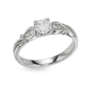 round cut diamond multi-stone shoulder set engagement ring, platinum, designer, handmade by Faller, hand crafted, betrothal, promise, precious jewellery, jewelry, GIA certified, bridal set, hand crafted, G.I.A. GIA, multistone
