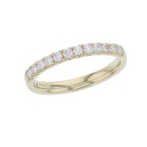 18ct yellow gold round brilliant cut diamond eternity ring designer dress ring handmade by Faller, hand crafted, precious jewellery, jewelry, ladies, woman