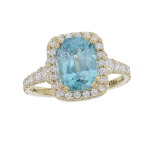 Zircon & Diamond Halo/Cluster Ring