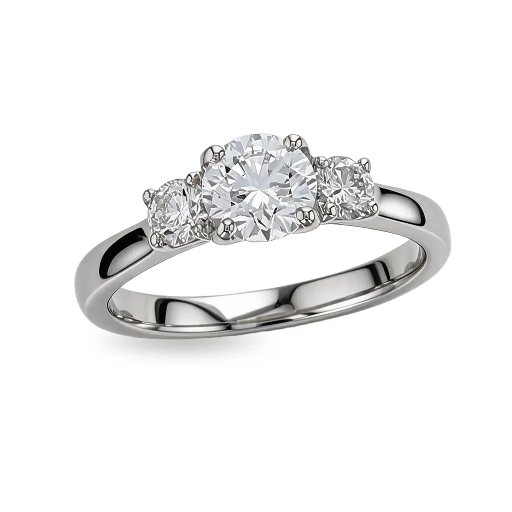 Diamond Platinum Trilogy Ring 1.14ct