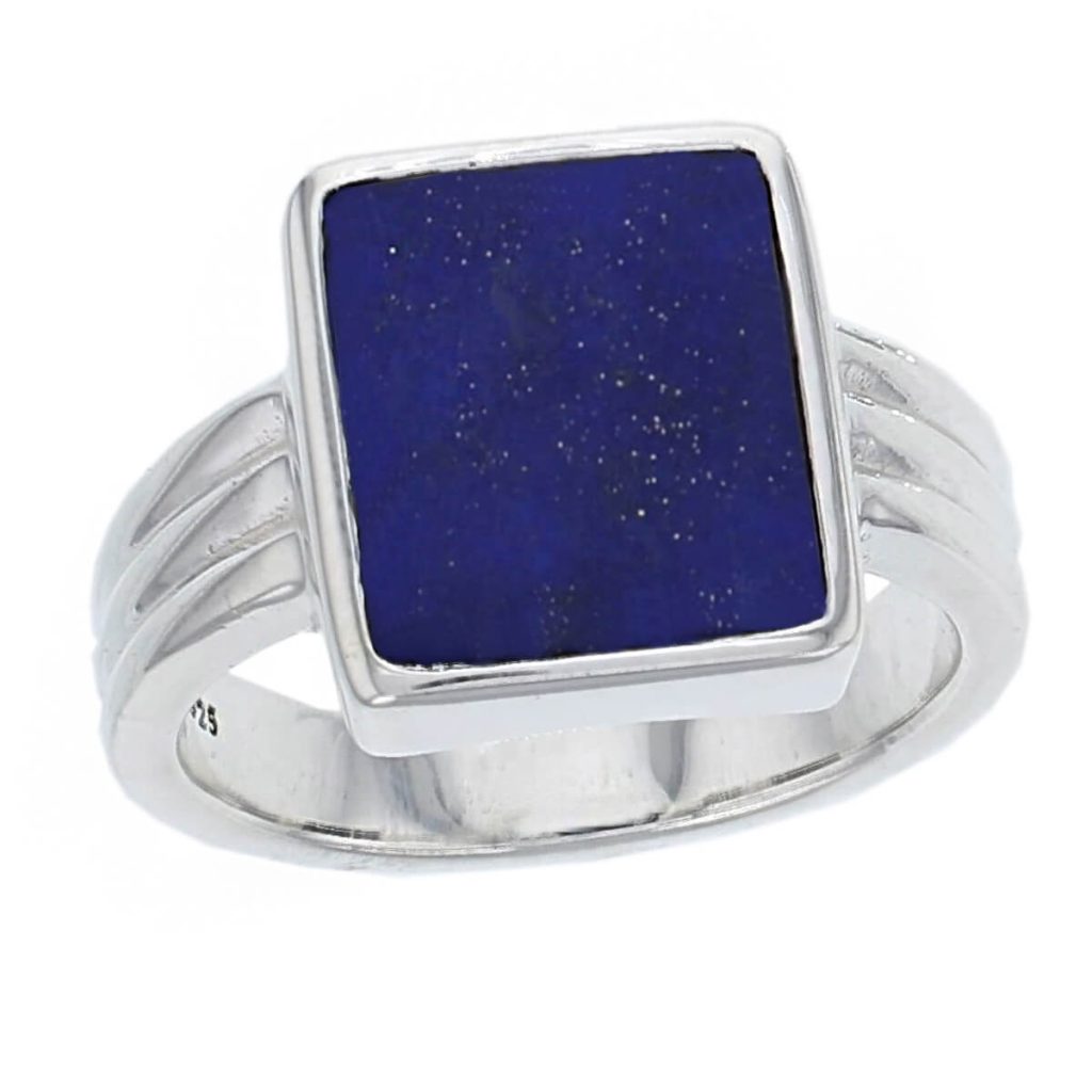 18ct yellow gold lapis lazuli signet ring