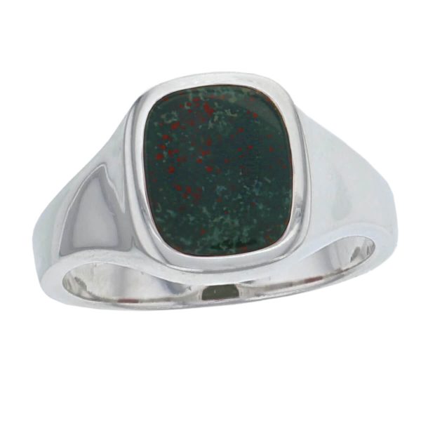 bloodstone, gemstone mens ring, patterned dress ring, silver bloodstone signet dress ring, designed & handcrafted by Faller of Derry/ Londonderry, personalised engraving, precious jewellery, jewelry