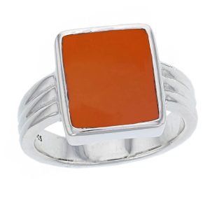 gemstone mens ring, patterned dress ring, silver carnelian signet dress ring, designed & handcrafted by Faller of Derry/ Londonderry, personalised engraving, precious jewellery, jewelry