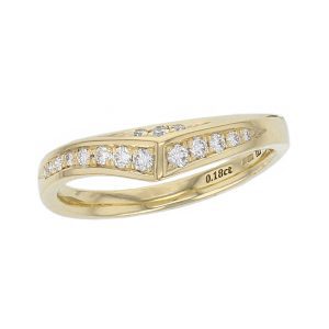 18ct yellow gold and diamond dress ring