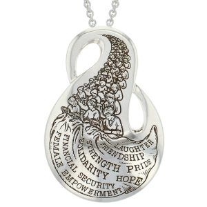 shirt factory girls silver pendant with chain
