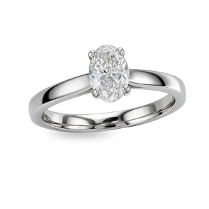oval cut diamond solitaire engagement ring, platinum, designer, handmade by Faller, hand crafted, betrothal, promise, precious jewellery, jewelry, GIA certified, G.I.A. GIA