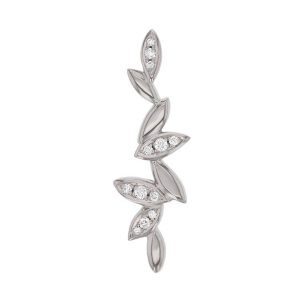 Falling Leaves 18ct White Gold Diamond Pendant