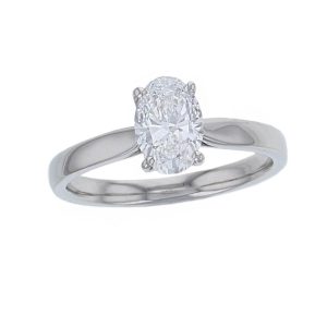 oval cut diamond solitaire engagement ring, platinum, designer, handmade by Faller, hand crafted, betrothal, promise, precious jewellery, jewelry, GIA certified, G.I.A. GIA