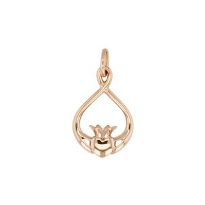 18ct Rose Gold Claddagh Pendant