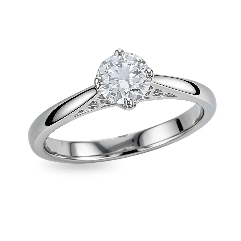 round brilliant cut diamond solitaire engagement ring, platinum, designer, handmade by Faller, hand crafted, betrothal, promise, precious jewellery, jewelry, GIA certified, G.I.A. GIA