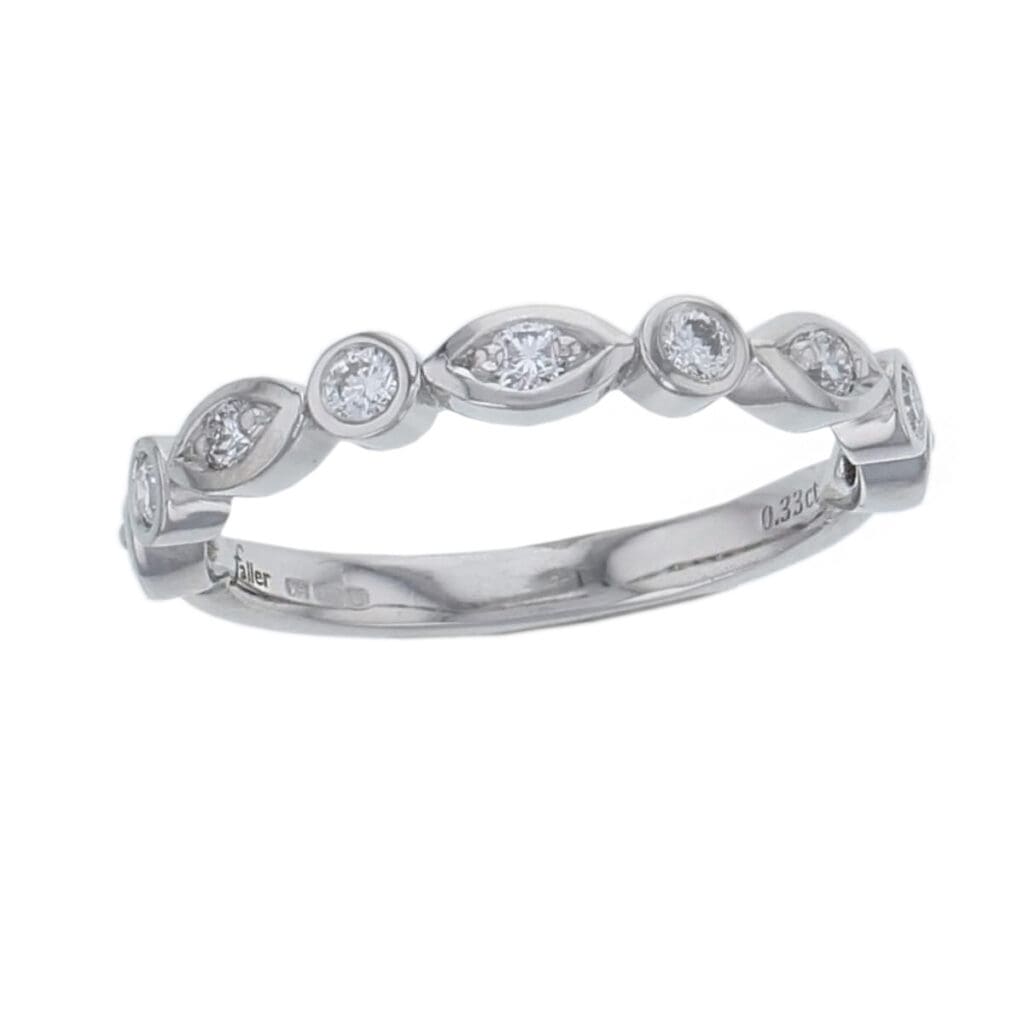 platinum ladies 9 round brilliant cut diamond eternity ring,