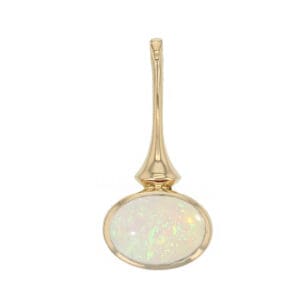 Cabochon opal 18ct yellow gold pendant