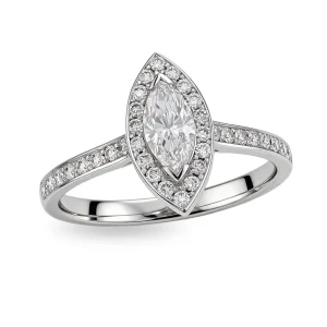 marquise cut diamond cluster engagement ring, platinum, designer, handmade by Faller, hand crafted, betrothal, promise, precious jewellery, jewelry, hand crafted dress ring