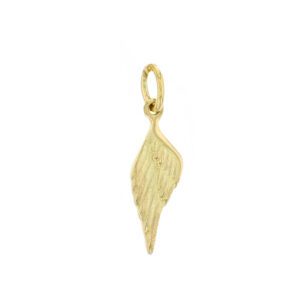 18ct yellow gold angel wing pendant