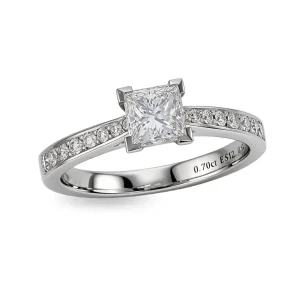 Diamond Platinum Multistone Ring 0.92ct
