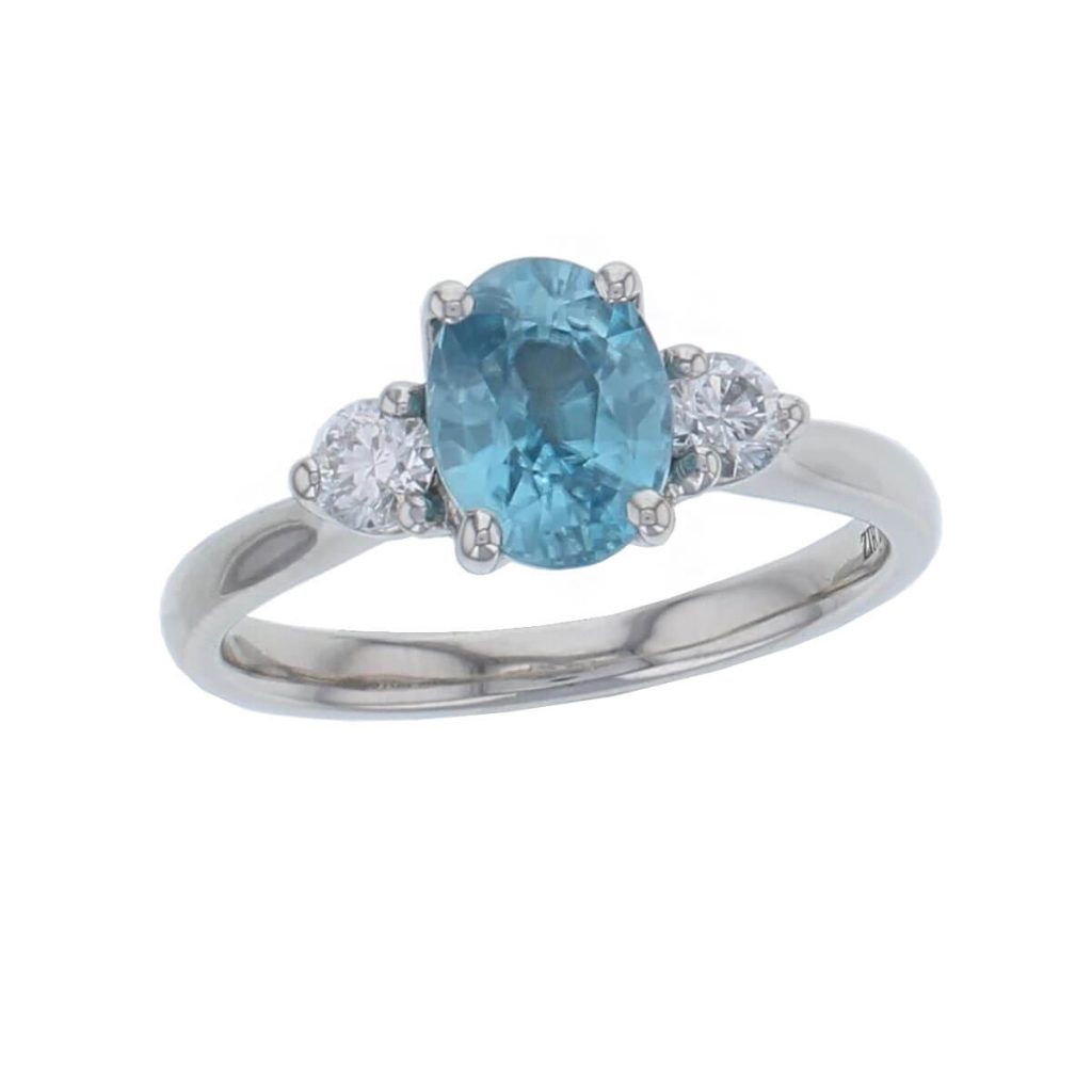Zircon & Diamond Trilogy Ring