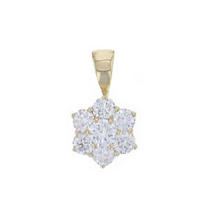 Round brilliant cut diamond 18ct yellow gold ladies pendant with chain, 18kt, designer, handmade by Faller, Derry/ Londonderry, hand crafted, precious jewellery, jewelry