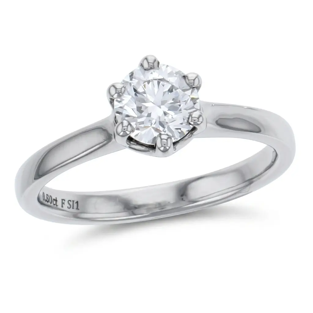round brilliant cut diamond solitaire engagement ring, platinum, designer, handmade by Faller, hand crafted, betrothal, promise, precious jewellery, jewelry, GIA certified, G.I.A. GIA