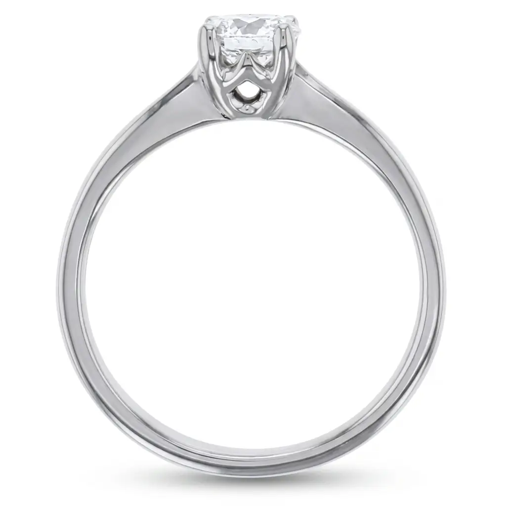 round brilliant cut diamond solitaire engagement ring, platinum, designer, handmade by Faller, hand crafted, betrothal, promise, precious jewellery, jewelry, GIA certified, G.I.A. GIA