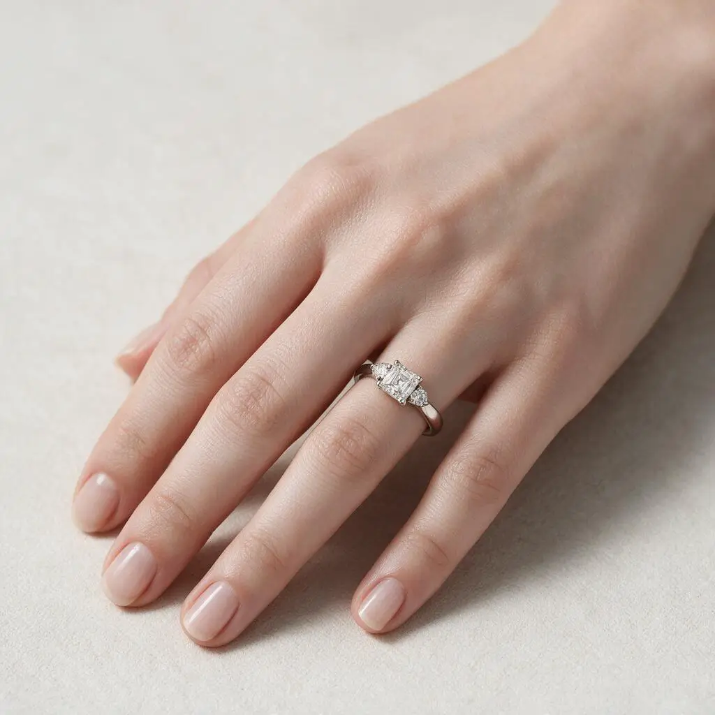 Diamond Platinum Trilogy Ring 1.11ct