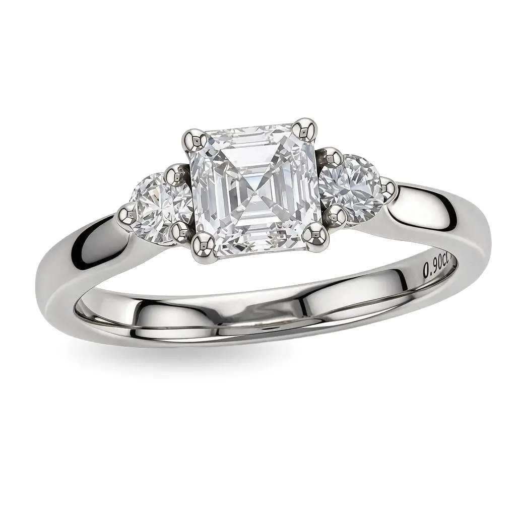 Diamond Platinum Trilogy Ring 1.11ct